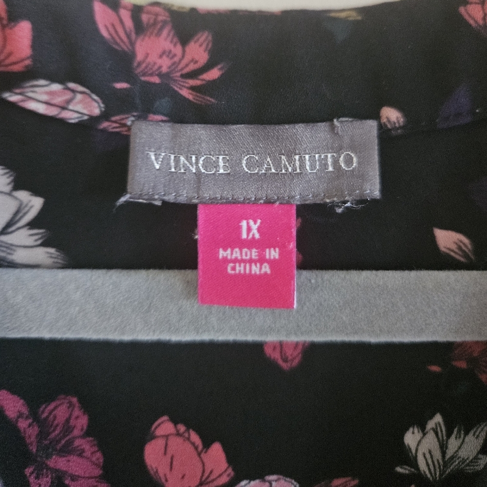 Vince Camuto Black Floral Blouse - Picture 5 of 7